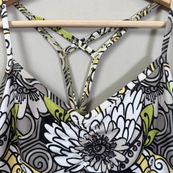 Prana Floral Shelf Bra Traveler's Mini Dress Women Small Athletic Outdoor Active - Picture 6 of 12